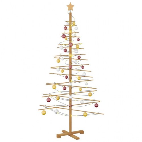 Træ juletræ med stativ Brun 180 cm Bambus