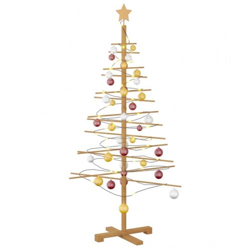 Træ juletræ med stativ Brun 150 cm Bambus