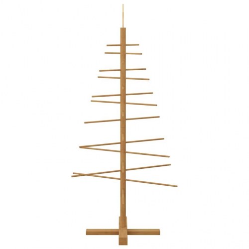 Træ juletræ med stativ Brun 125 cm Bambus
