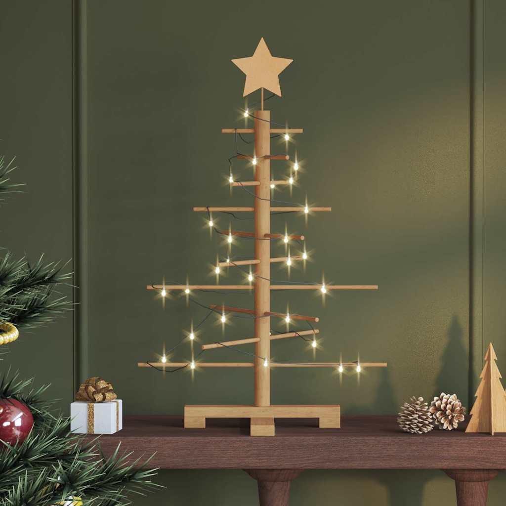 Træ juletræ med stativ Brun 75 cm Bambus