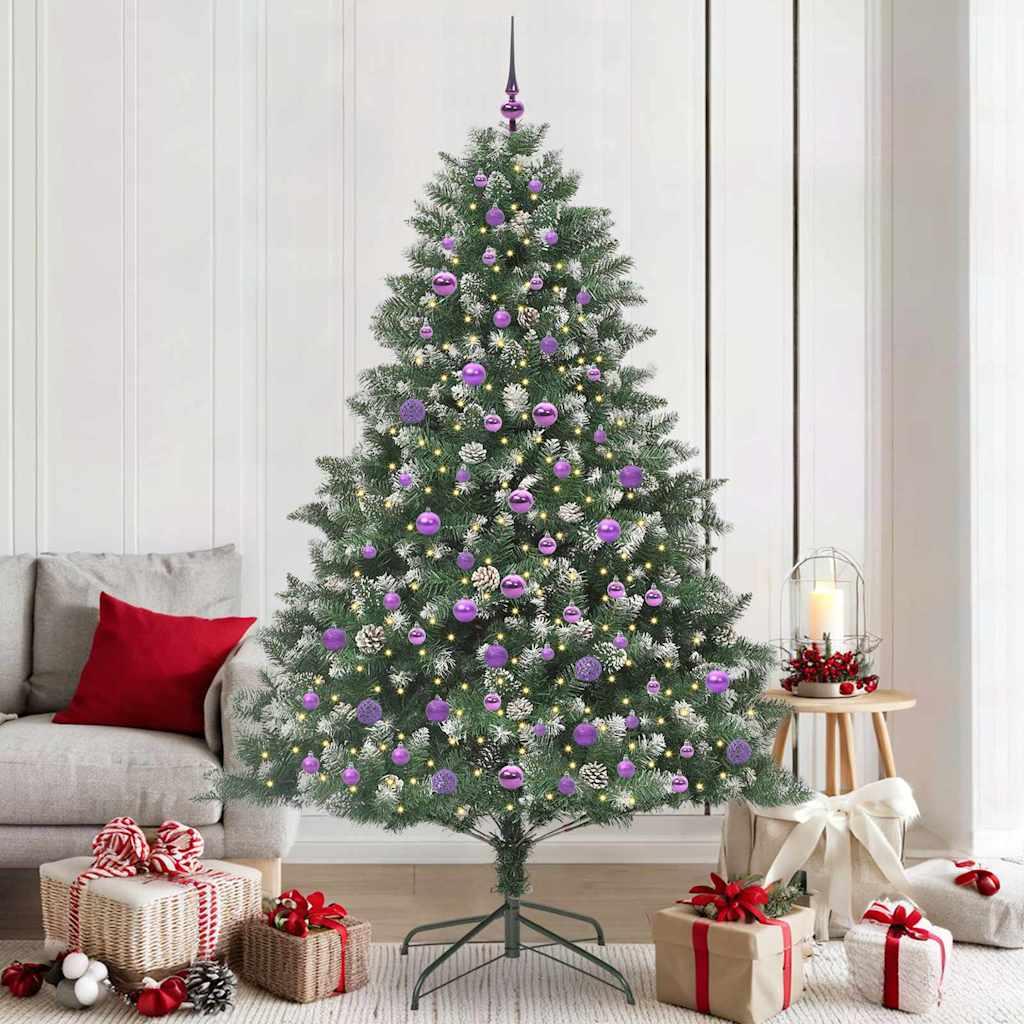 Kunstigt juletræ Grøn 140 x 140 x 210 cm PVC og plastik og stål