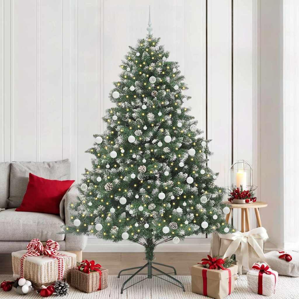 Kunstigt juletræ Grøn 140 x 140 x 210 cm PVC og plastik og stål