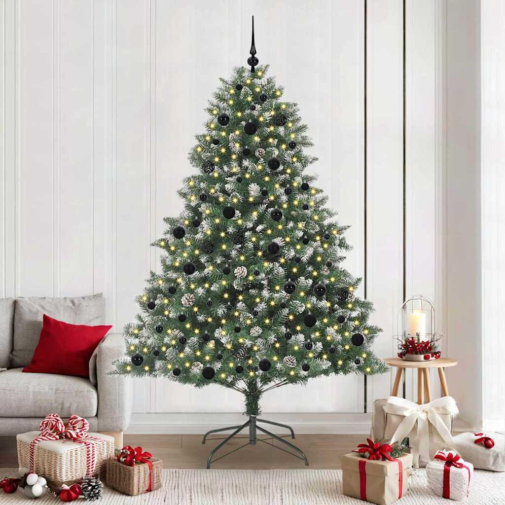 Kunstigt juletræ Grøn 140 x 140 x 210 cm PVC og plastik og stål