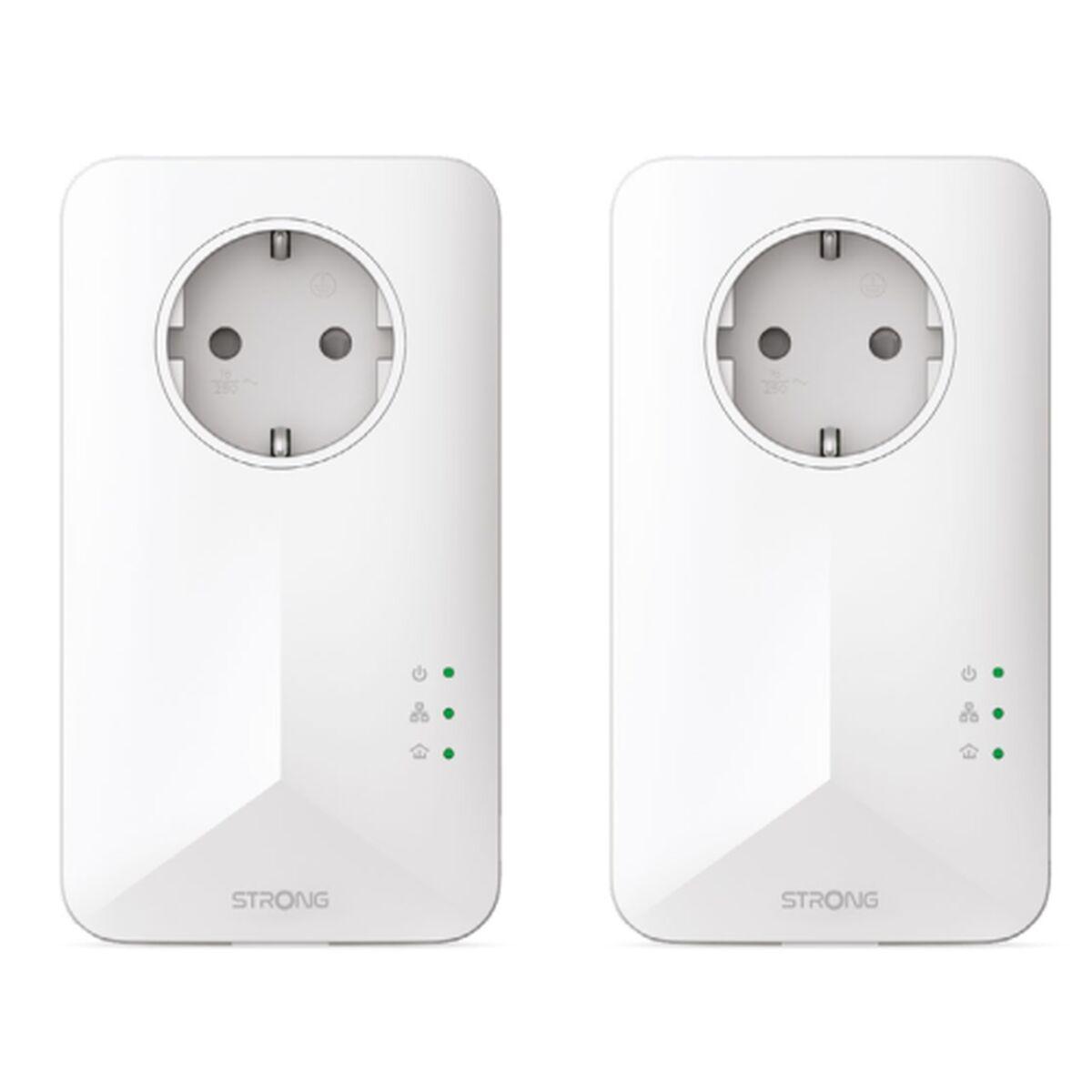Powerline adapter sæt STRONG POWERL1000EUV2 - 1000 Mbit/s, med stikkontakt
