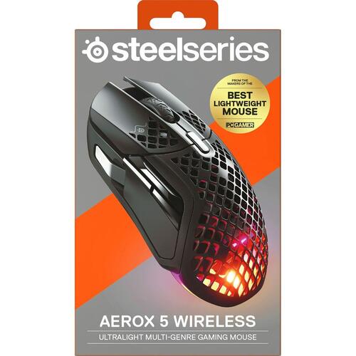 Computermus gaming SteelSeries Aerox 5 Wireless - sort