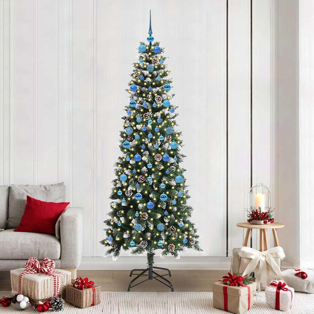 Kunstigt juletræ Grøn 86 x 86 x 210 cm PVC og plastik og stål