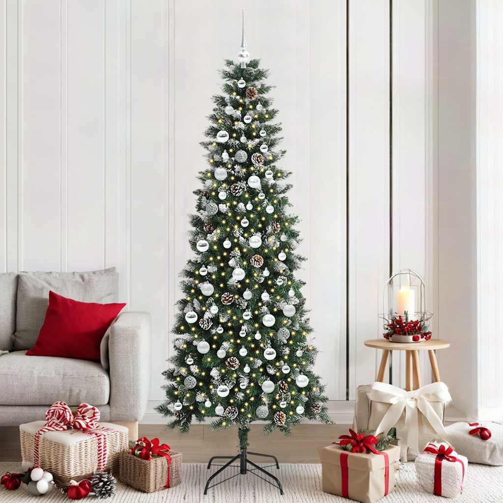 Kunstigt juletræ Grøn 86 x 86 x 210 cm PVC og plastik og stål