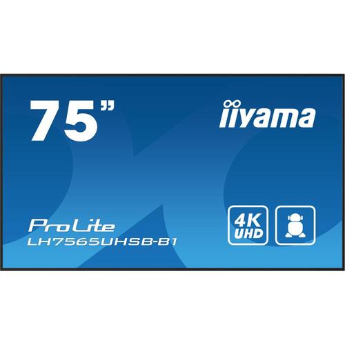Skærm 75" 4K UHD Iiyama ProLite LH7565UHSB-B1