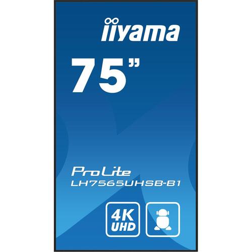 Skærm 75" 4K UHD Iiyama ProLite LH7565UHSB-B1