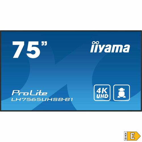 Skærm 75" 4K UHD Iiyama ProLite LH7565UHSB-B1