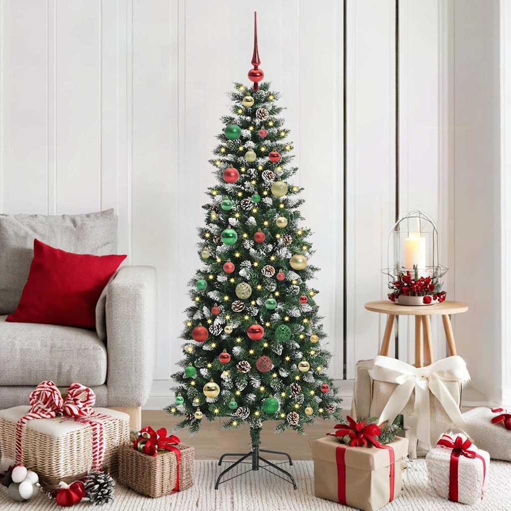 Kunstigt juletræ Grøn 66 x 66 x 150 cm PVC og plastik og stål