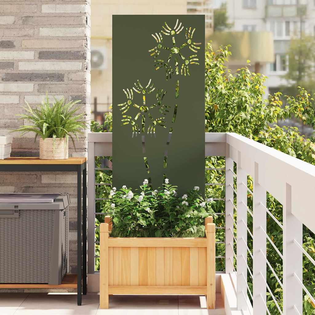 Have privatliv skærm Olivengrøn 50 x 140 cm Koldvalset stål