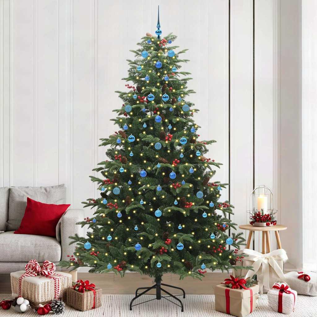 Kunstigt juletræ Grøn 240 cm PVC og metal og plast