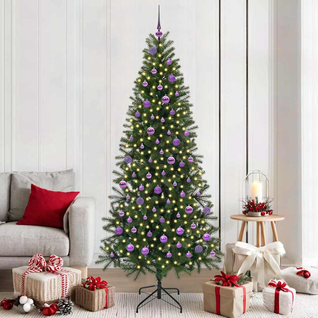 Kunstigt juletrÃ¦ med 300 LED'er GrÃ¸n 210 cm PE og PVC