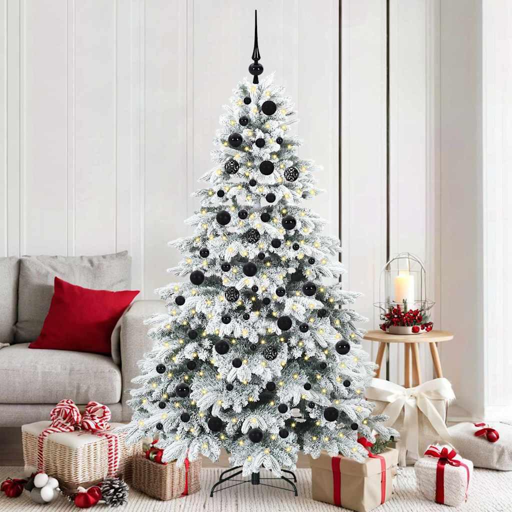 Kunstigt juletrÃ¦ med 300 LED'er GrÃ¸n 180 cm PE og PVC