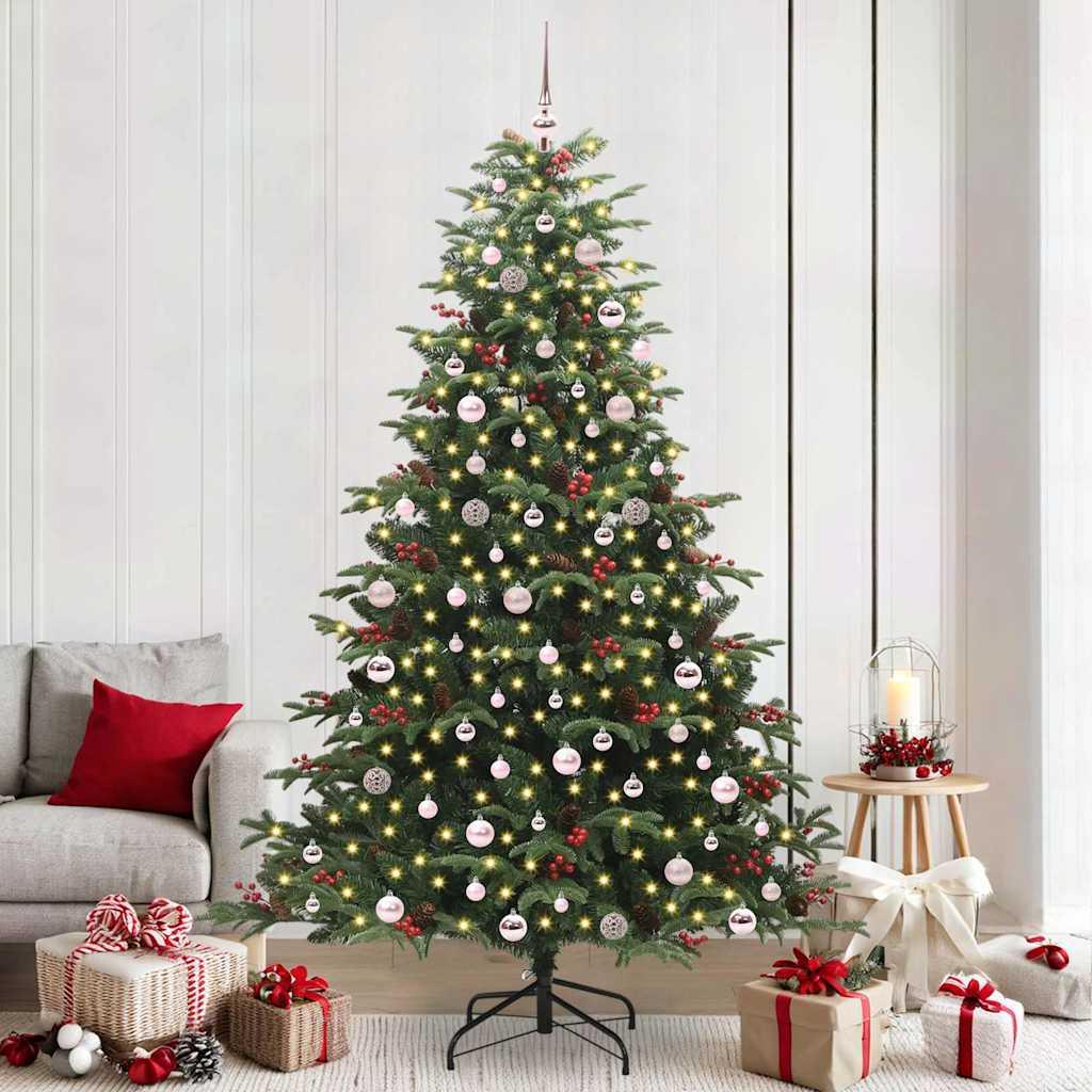 Kunstigt juletræ Grøn 240 cm PVC og metal og plast