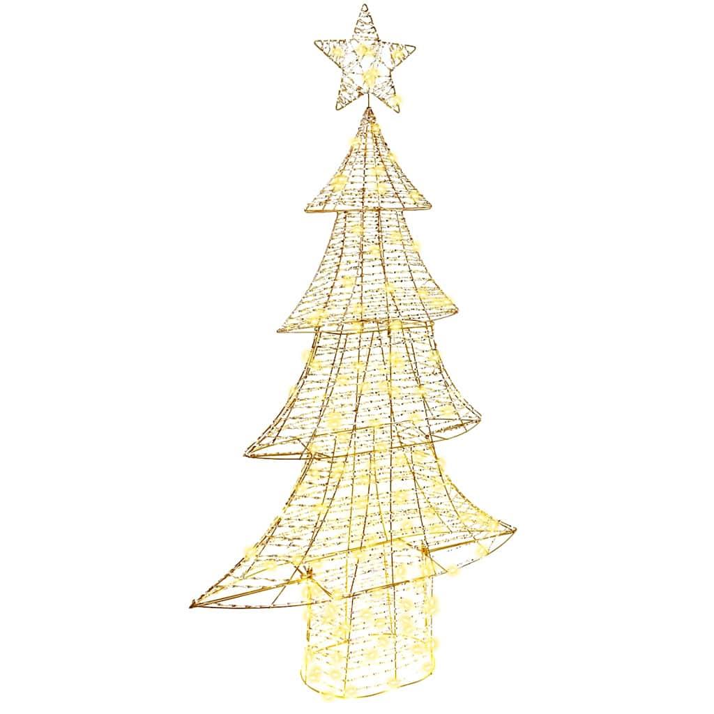 Juletræ med 160 LED'er Varm hvid 150 cm PET