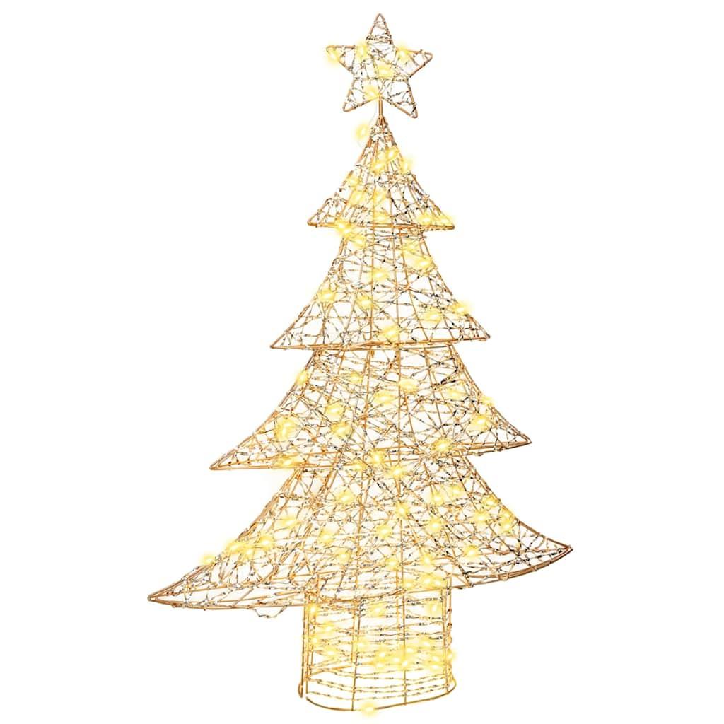 Juletræ med 120 LED'er Varm hvid 120 cm PET