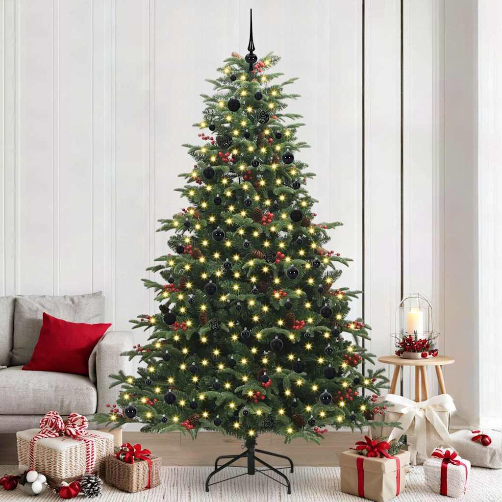 Kunstigt juletræ Grøn 240 cm PVC og metal og plast