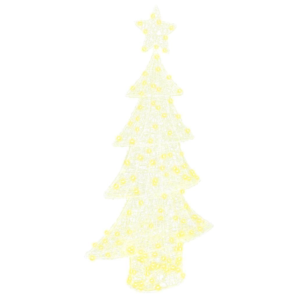 Juletræ med 160 LED'er Varm hvid 150 cm Akryl