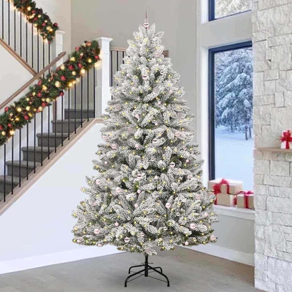 Kunstigt juletrÃ¦ GrÃ¸n og Hvid 300 cm PVC og metal