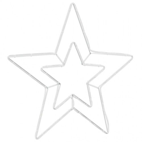 Jule Stjernen med 72 LED'er Kold Hvid 51.5 x 50 x 0.65 cm Jern