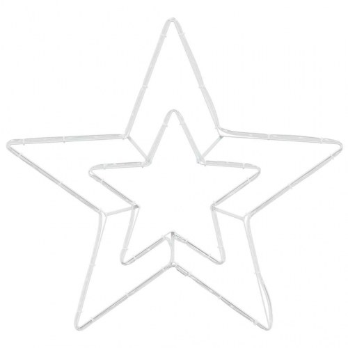 Jule Stjernen med 72 LED'er Kold Hvid 51.5 x 50 x 0.65 cm Jern