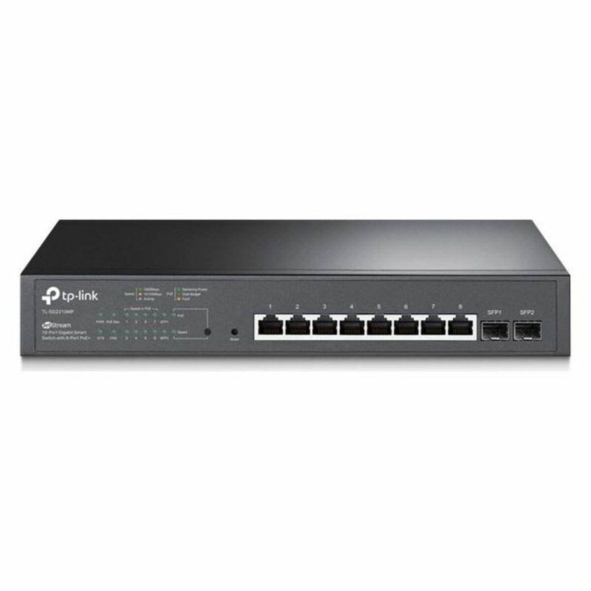 Netværksswitch TP-Link TL-SG2210MP, 8 porte, sort