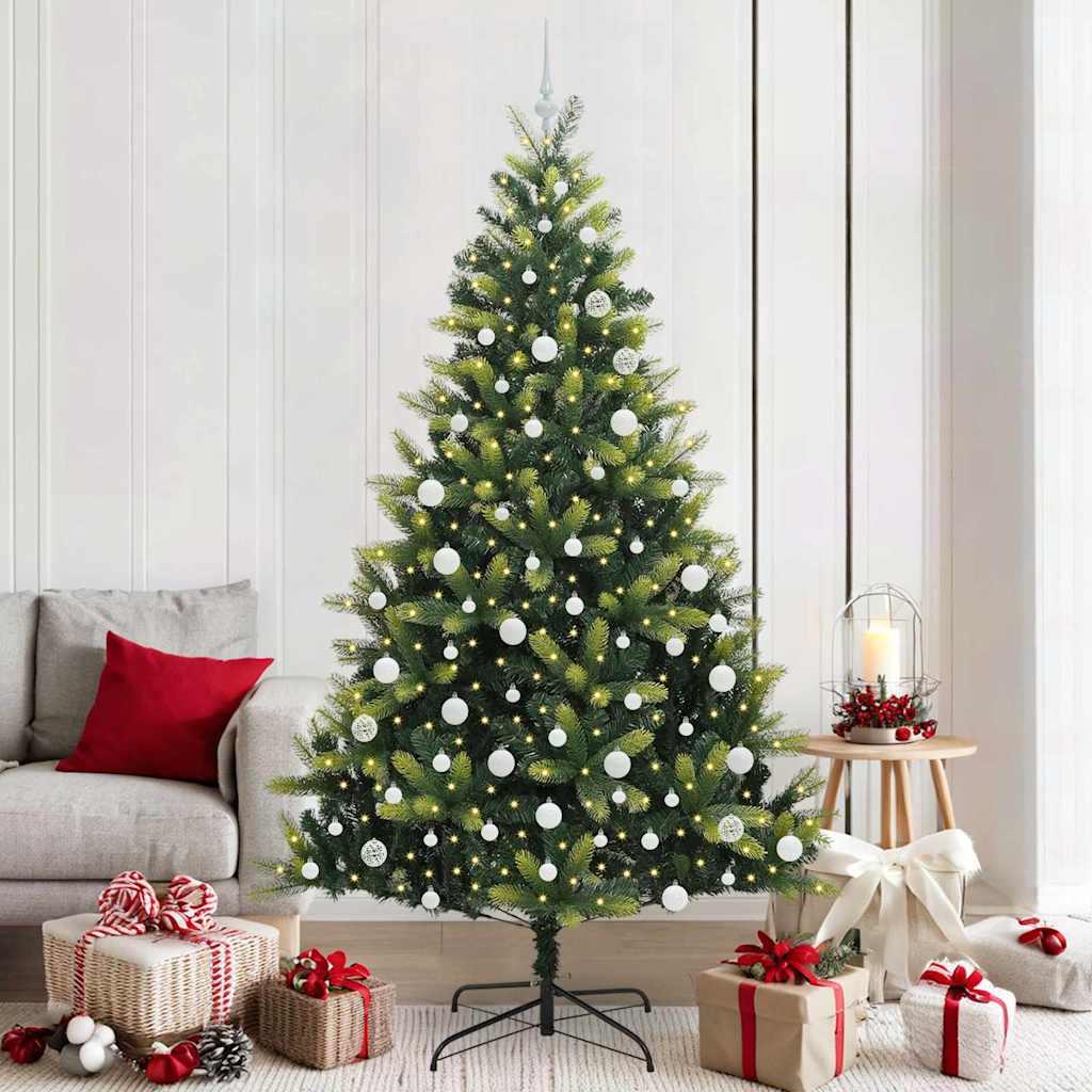 Kunstig Hengende Juletræ 300 LEDs Grøn 210 cm PVC og PE