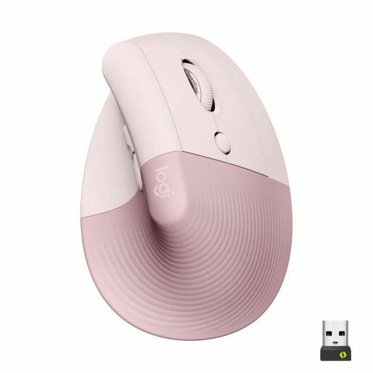 Trådløs mus Logitech vertikal - Pink