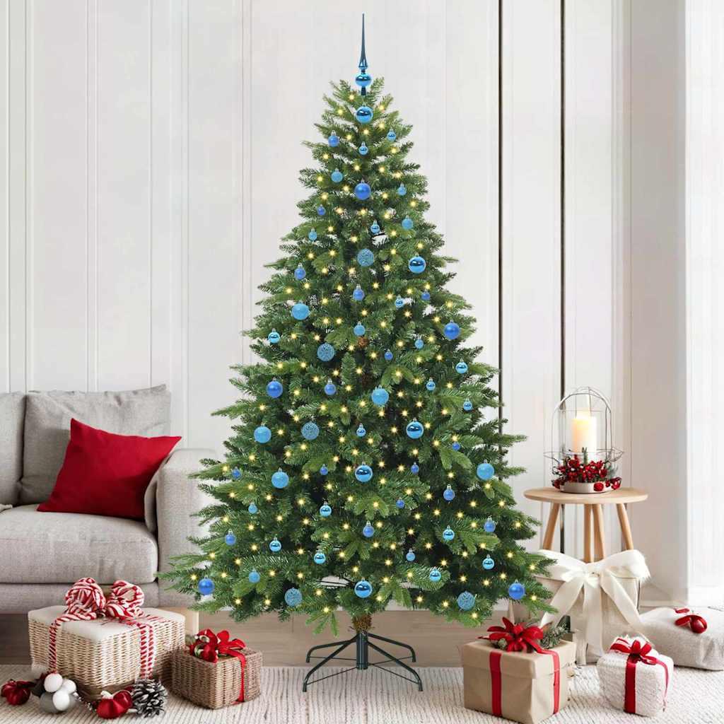 Kunstigt juletrÃ¦ med 300 LED'er GrÃ¸n 210 cm PE og PVC