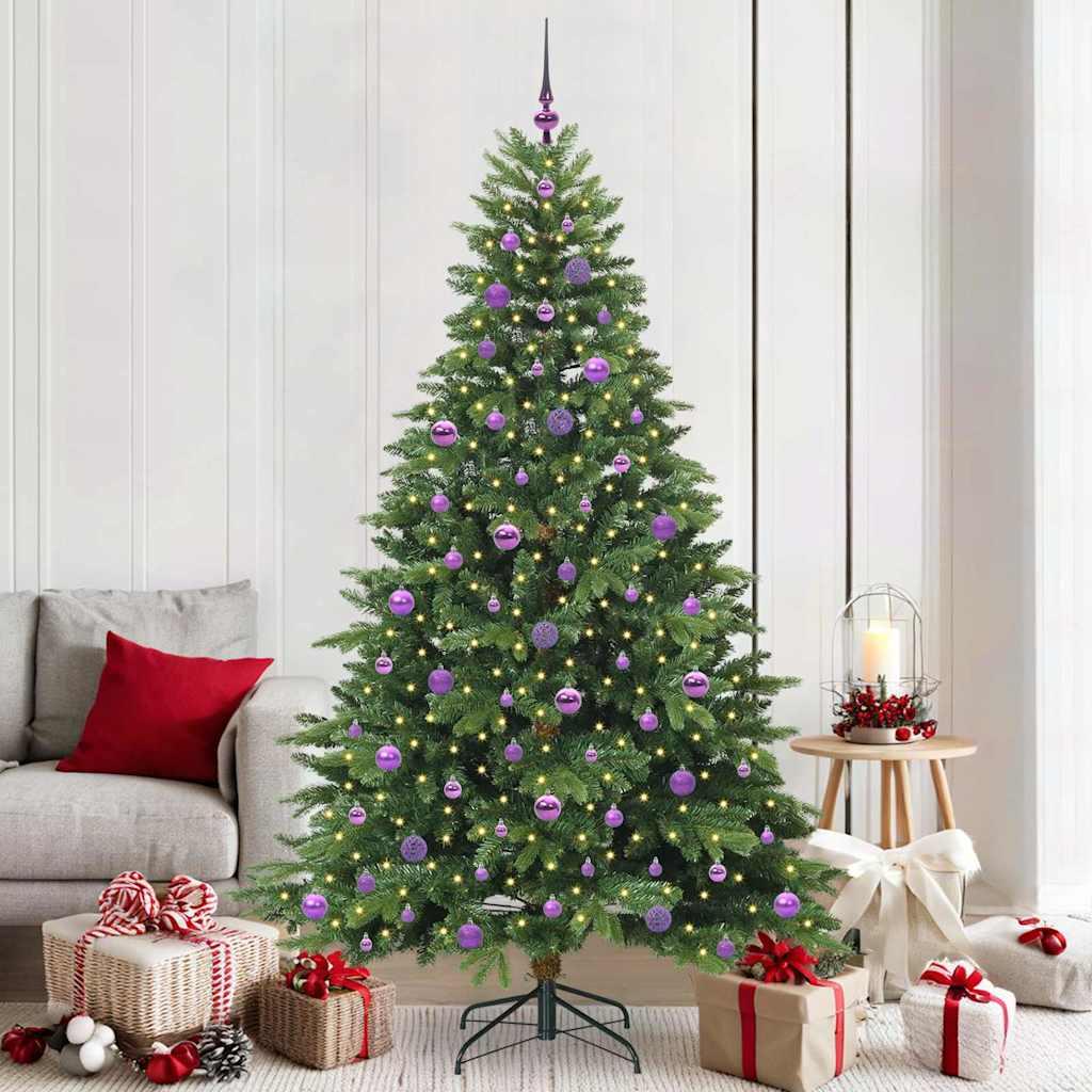 Kunstigt juletrÃ¦ med 300 LED'er GrÃ¸n 210 cm PE og PVC
