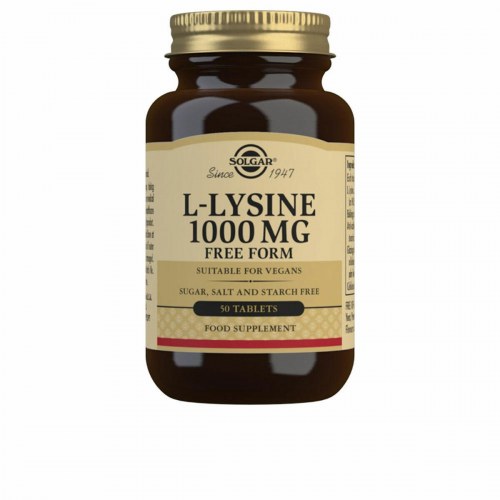 Aminosyre L-lysin 1000 mg - Solgar, 50 tabletter