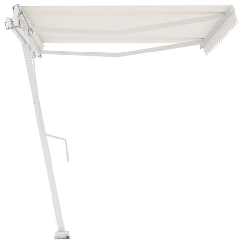 Fritstående markise 400x300 cm automatisk betjening cremefarvet