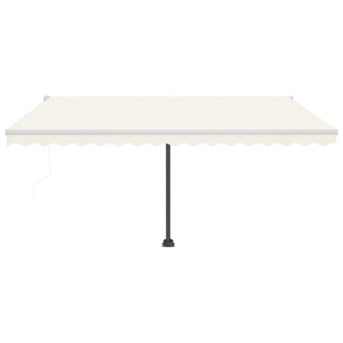 Fritstående markise 450x300 cm automatisk betjening cremefarvet