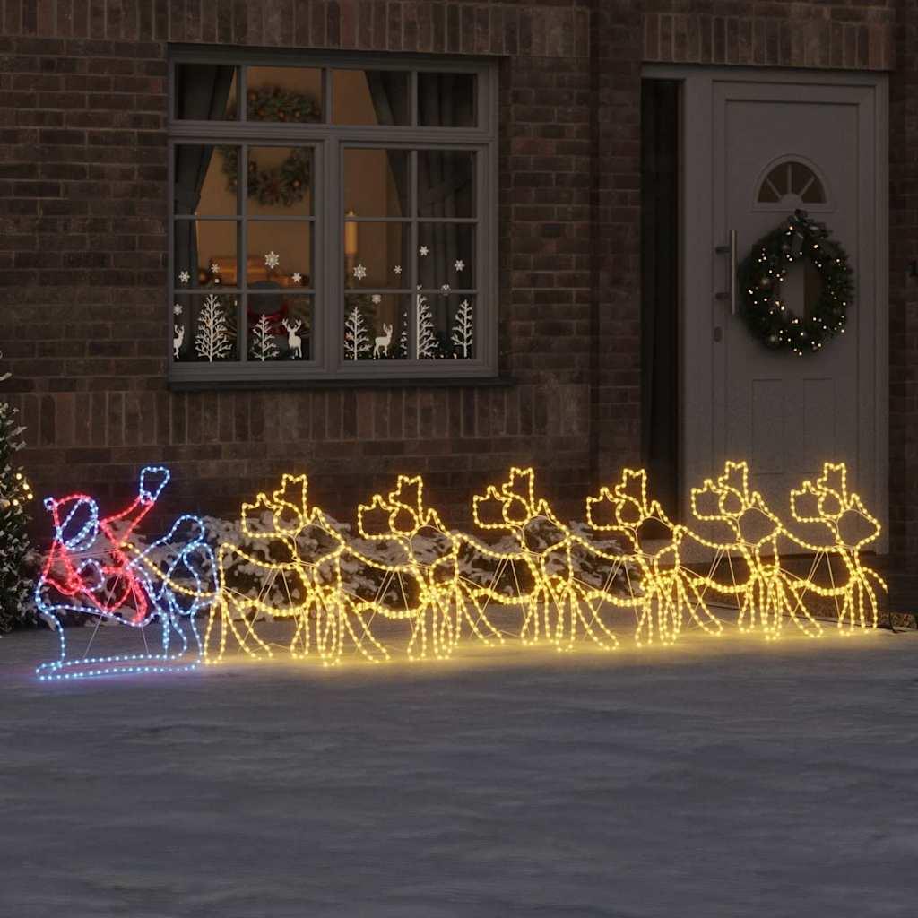 Juledekoration med LED - flerfarvet 69 × 79 cm, PVC