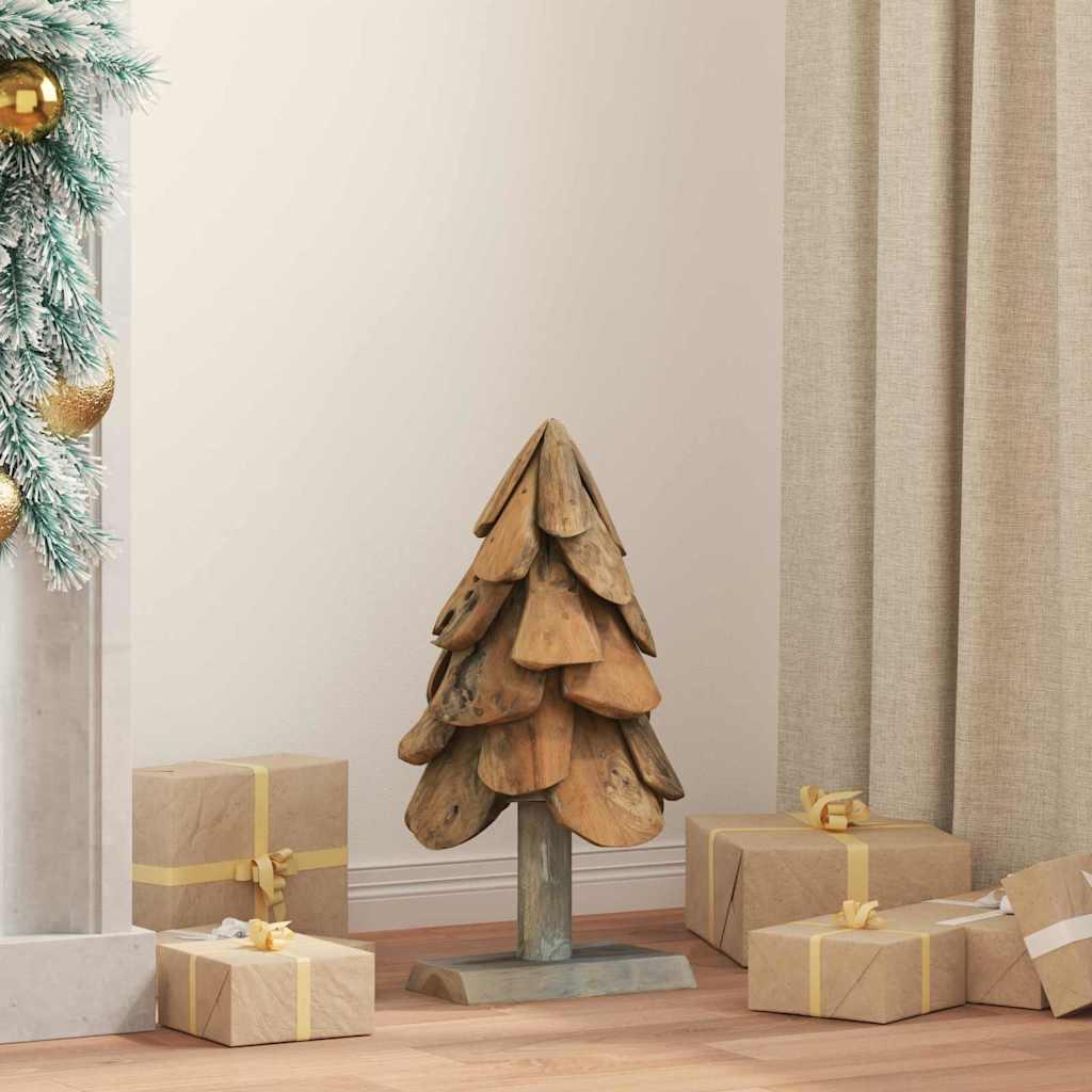 Juletræ med stativ Brun 60 cm Massivt teaktræ