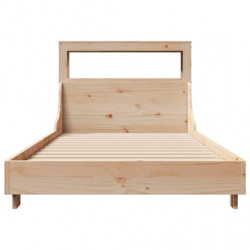 Sengeramme uden madras 100x200 cm massivt fyrretræ