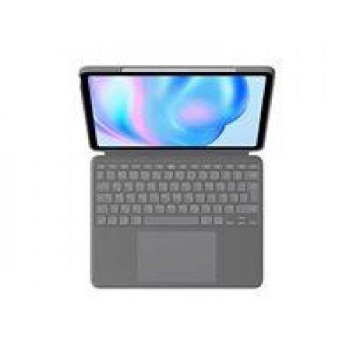 Tastatur med trackpad til iPad - Logitech Combo Touch, nordisk, oxford-grå (13" iPad Air M2/M3)