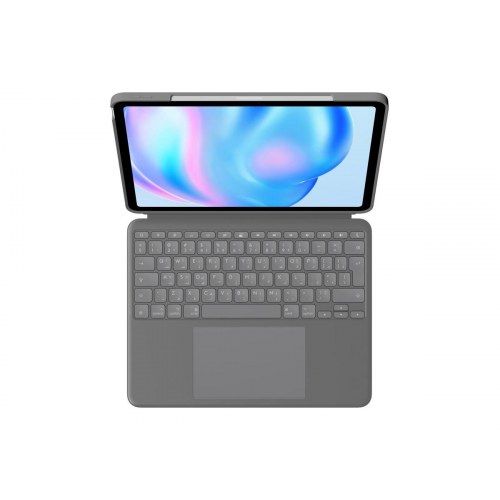 Tastatur med trackpad til iPad - Logitech Combo Touch, nordisk, oxford-grå (13" iPad Air M2/M3)