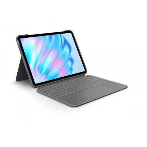 Tastatur med trackpad til iPad - Logitech Combo Touch, nordisk, oxford-grå (13" iPad Air M2/M3)