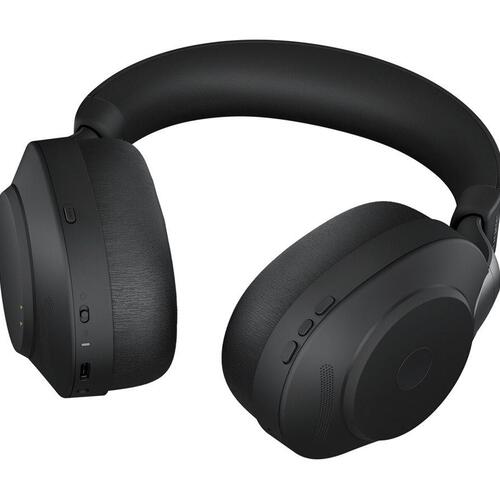 Hovedtelefoner med mikrofon Jabra Evolve2 85 UC Stereo – trådløs/kablet, sort