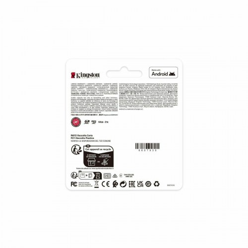 MicroSD-kort Kingston 128 GB med SD-adapter (Canvas Select Plus)