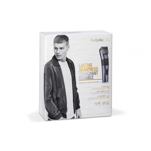 Babyliss E976E hårtrimmer - trådløs, vaskbar, titanium