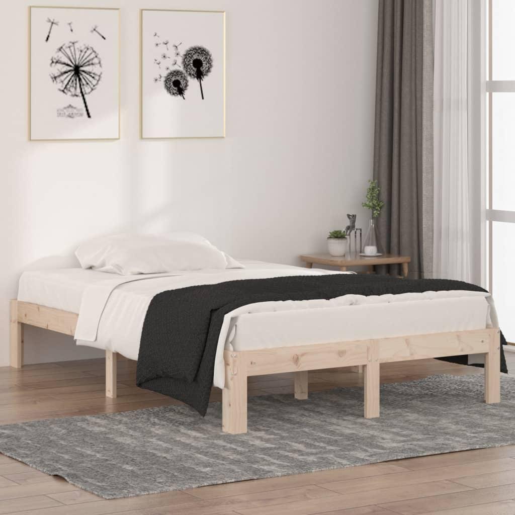 vidaXL sengeramme 120x190 cm massivt træ