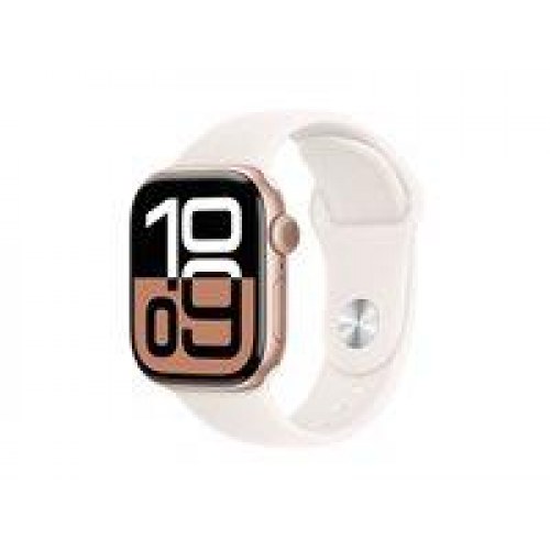 Smartwatch Apple Watch Series 10 GPS 42 mm – lyserød (roseguld aluminium, S/M)