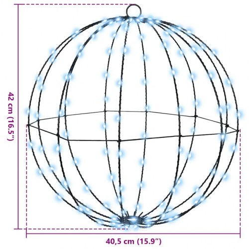Bold med 120 LED'er Kold hvid 40 cm Metal