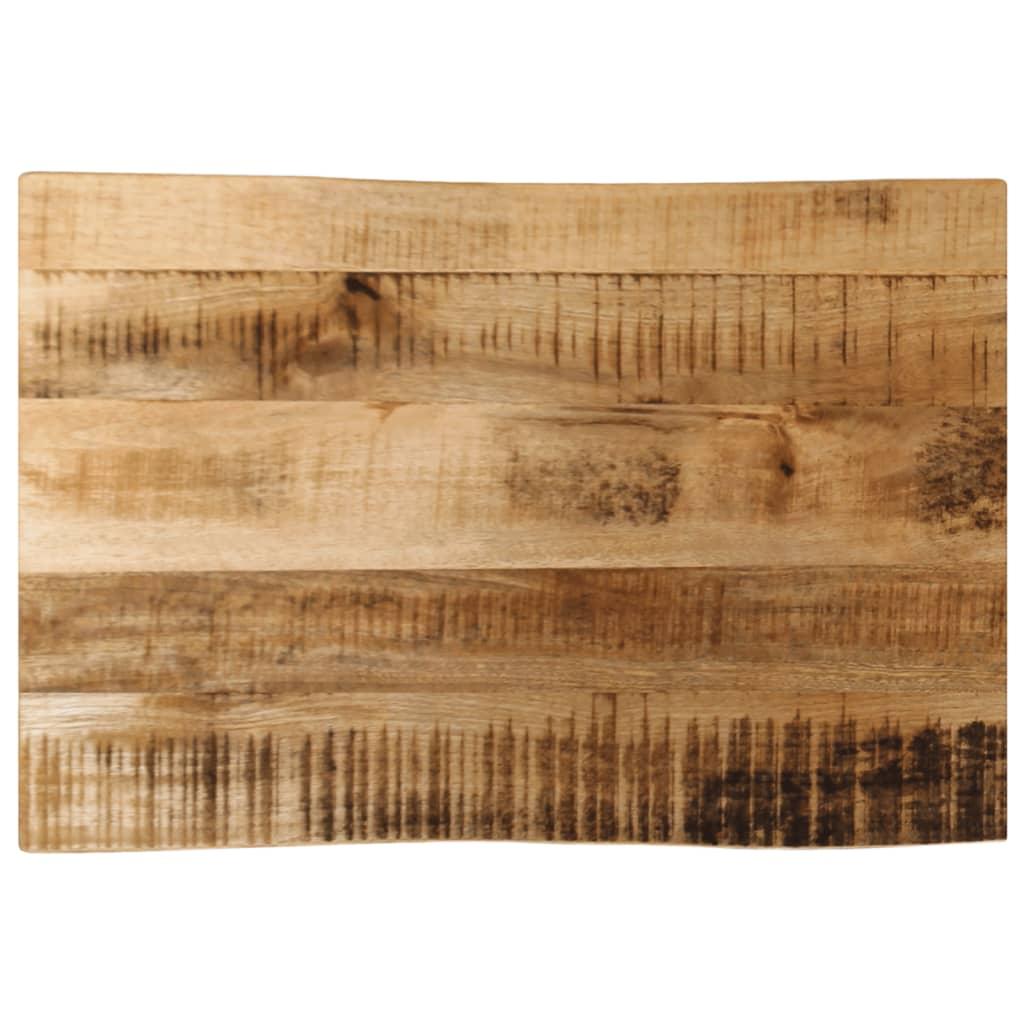 Bordplade 70x40x3,8 cm naturlig kant massivt ru mangotræ