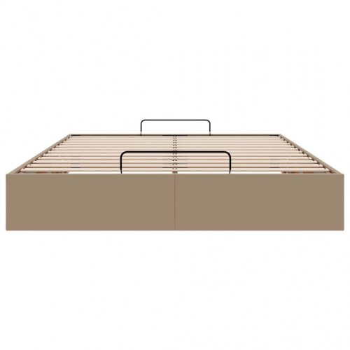 Osmannisk sengeramme med opbevaring 140x200 cm - kunstlæder, cappuccino