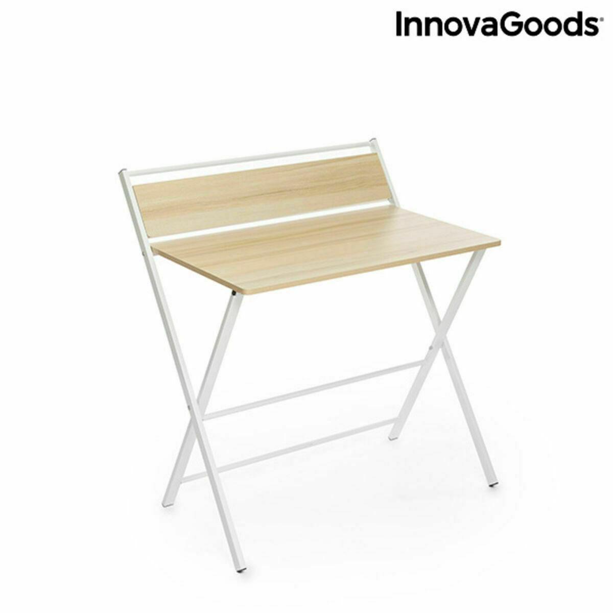 Tablezy foldbart skrivebord med hylde - træ (OUTLET A)